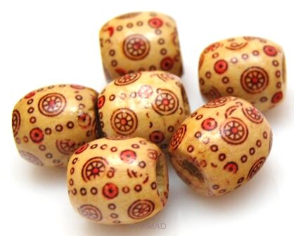 Drewno malowane - walec 16x15mm