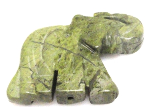 Unakit zielony - na wisior - słoń 43x35mm