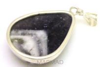 Zawieszka - ametyst 47x24x10mm + srebro 925