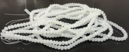 Kryształki fasetowane - oponki 4x3mm - białe