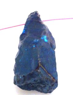 Kwarc pokryty tytanem niebieski - na wisior - 45x19x14mm