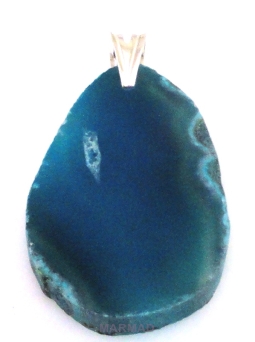 Zawieszka - agat 55x30x6mm + srebro 925