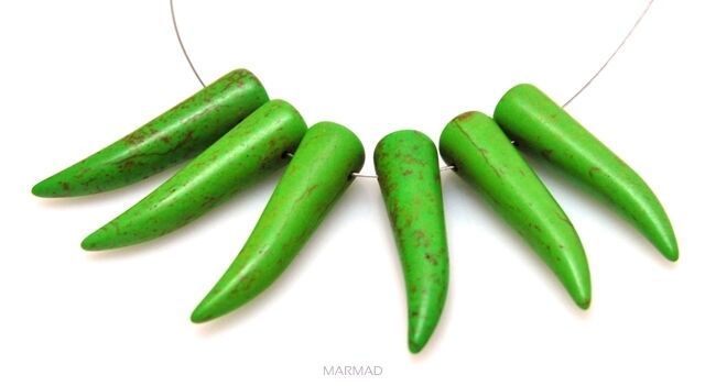 Howlit - kieł 40x10mm - zielony