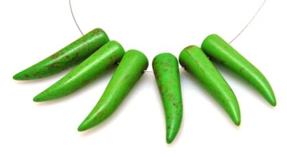 Howlit - kieł 40x10mm - zielony