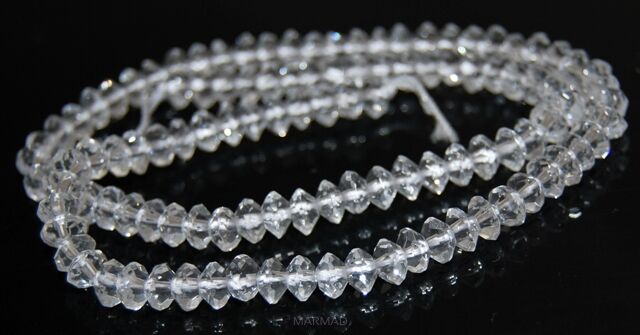 Kryształ górski fasetowany - dyski 6x4mm