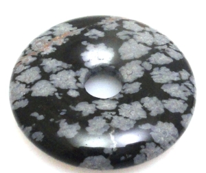 Obsydian śnieżny - donut 30mm