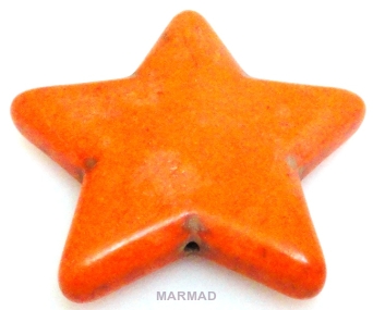 Howlit - gwiazda 40mm na wisior - pomarańczowy