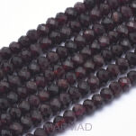 Rubin naturalny fasetowany - oponka 4x3mm