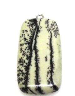 Jaspis z ogniwkiem na wisior - prostokąt 40x20mm