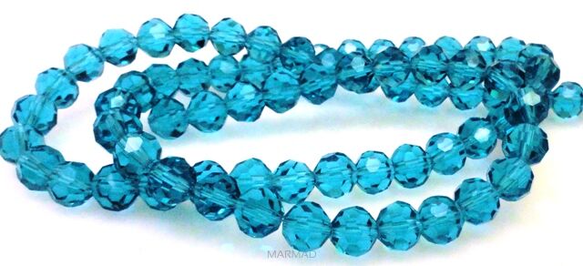 Kryształki fasetowane - kula 8mm - niebieskie