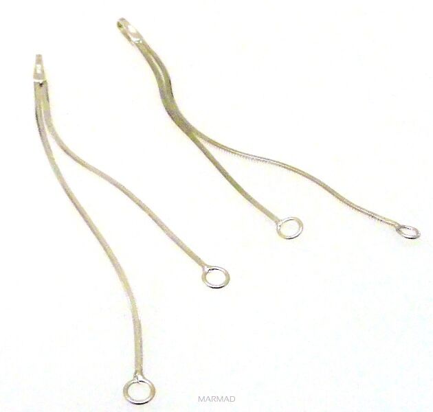 Żmijka podwójna 5 i 4cm - srebro 925 - podstawa kolczyka 