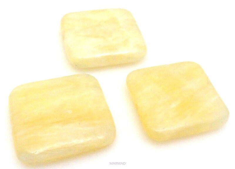 Kalcyt żółty - na wisior - kwadrat 25x25mm