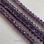 Kryształki fasetowane - oponki 4x3mm - ciemno ametystowe - 2