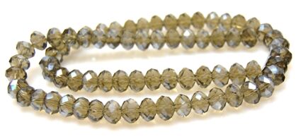 Kryształki fasetowane - oponka 10x7mm - dymne