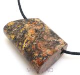 Jaspis leopard - na wisior - trapez 43x31x17mm