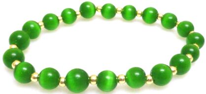 Bransoleta - uleksyt i hematyt złoty - 18cm