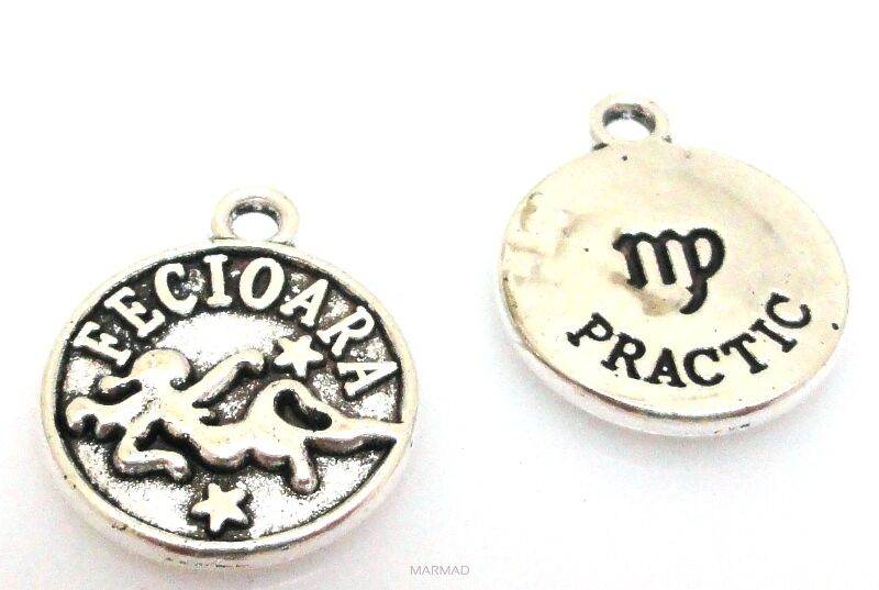 Zawieszka - znak zodiaku Panna - moneta 14x12mm