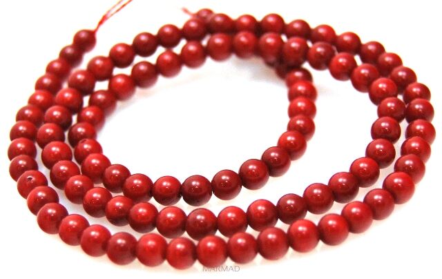 Koral czerwony - kula 4mm
