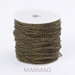 Łańcuszek twist ogniwka 5x3,5mm - 1 metr - antyczny brąz - 2