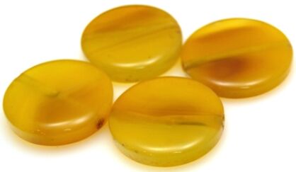 Agat żółty - moneta 25mm - II gatunek