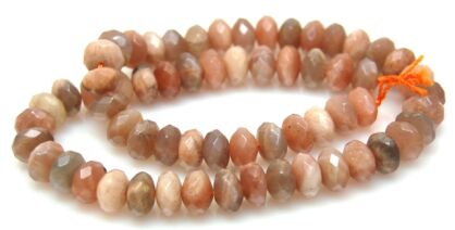 Kamień słoneczny fasetowany - oponka 10x5mm