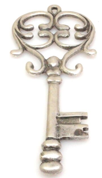 Zawieszka klucz 120x50mm - srebrzona próba 999