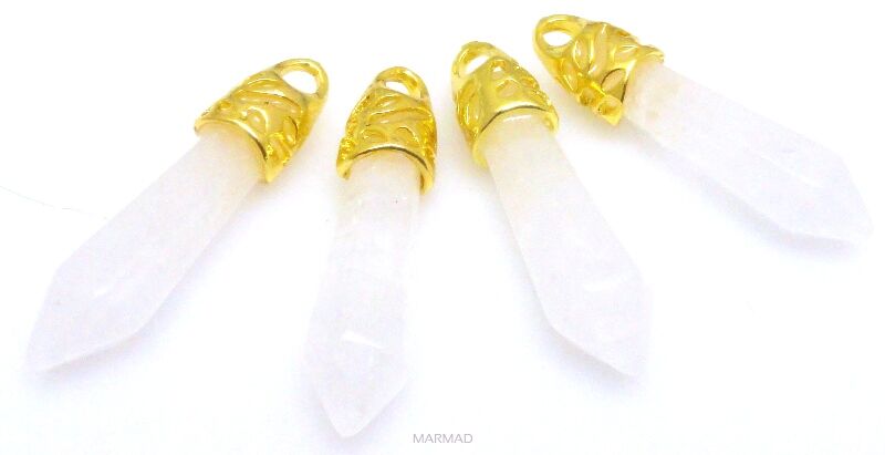 Zawieszka - kryształ górski grot 35x8mm