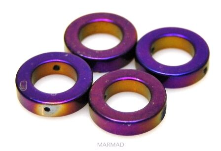 Hematyt fioletowy - kółka 16mm