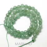 Awenturyn zielony fasetowany - kula 6mm