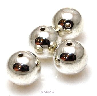 Kula gładka 12mm - posrebrzana