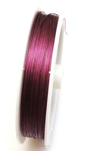 Linka jubilerska - średnica 0,45mm - fioletowo różowa