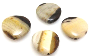 Jaspis - serce 18x18mm - zestaw 4 sztuki
