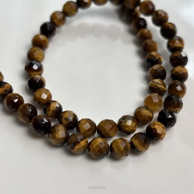 Tygrysie oko fasetowane - kula 6mm