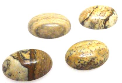 Kaboszon - jaspis obrazkowy - owal 14x10mm