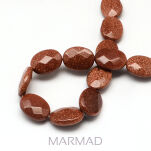 Piasek pustyni - owal fasetowana 17x13mm - 2