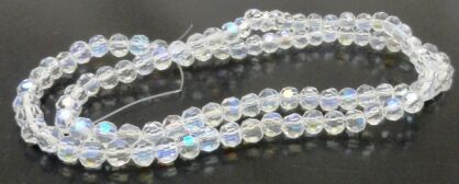 Kryształki fasetowane - kula 4mm - crystal AB