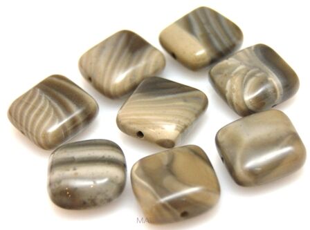 Krzemień pasiasty - kwadrat 14x14mm