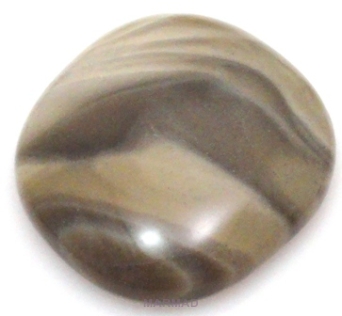 Kaboszon - krzemień pasiasty - 41x34mm