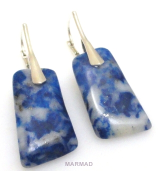 Kolczyki - lapis lazuli srebro 925 / dł. 36mm