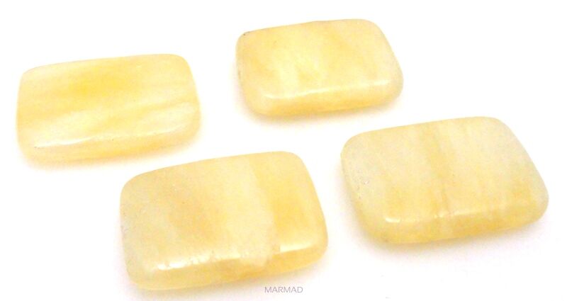 Kalcyt żółty - prostokąt 25x18mm