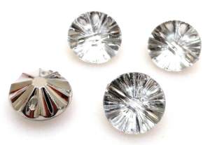 Guziki kryształowe - moneta 13mm - crystal