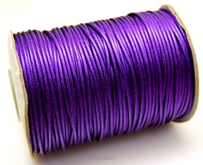 Sznurek woskowany lakierowany - o średnicy 1,5mm - fioletowy