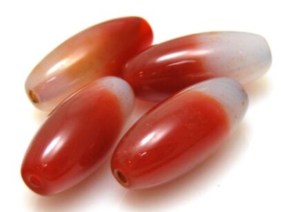 Agat karmelowy - oliwka 30x15mm