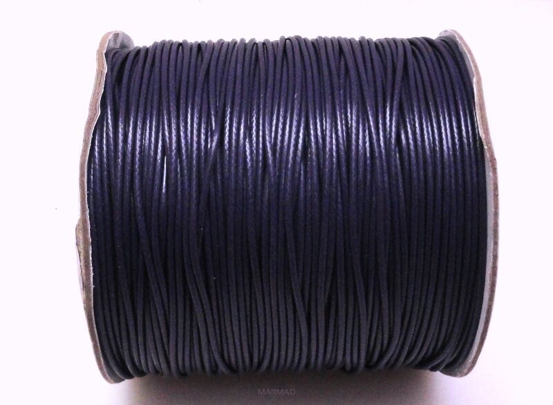 Sznurek jubilerski woskowany lakierowany - o średnicy 1,5mm - fioletowy - topliwy