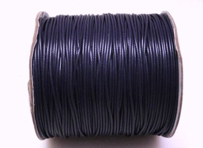 Sznurek jubilerski woskowany lakierowany - o średnicy 1,5mm - fioletowy - topliwy