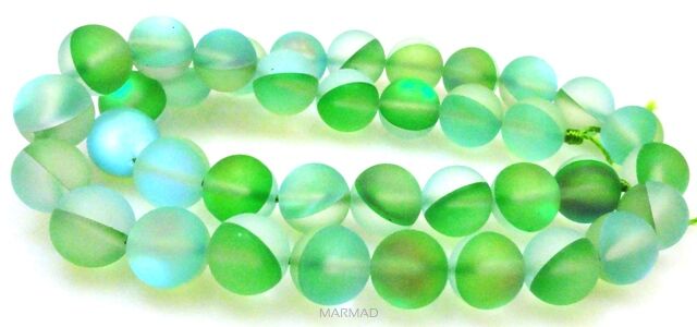 Kule szklane księżycowe półmatowe 10mm - green