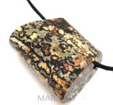 Jaspis leopard - na wisior - trapez 44x32x19mm