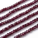 Rubin naturalny fasetowany - oponka 3x2mm