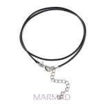 Nośnik z zapięciem - czarny - 1,5mm baza - naszyjnik - 3