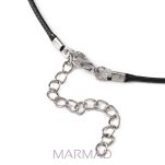 Nośnik z zapięciem - czarny - 1,5mm baza - naszyjnik - 4